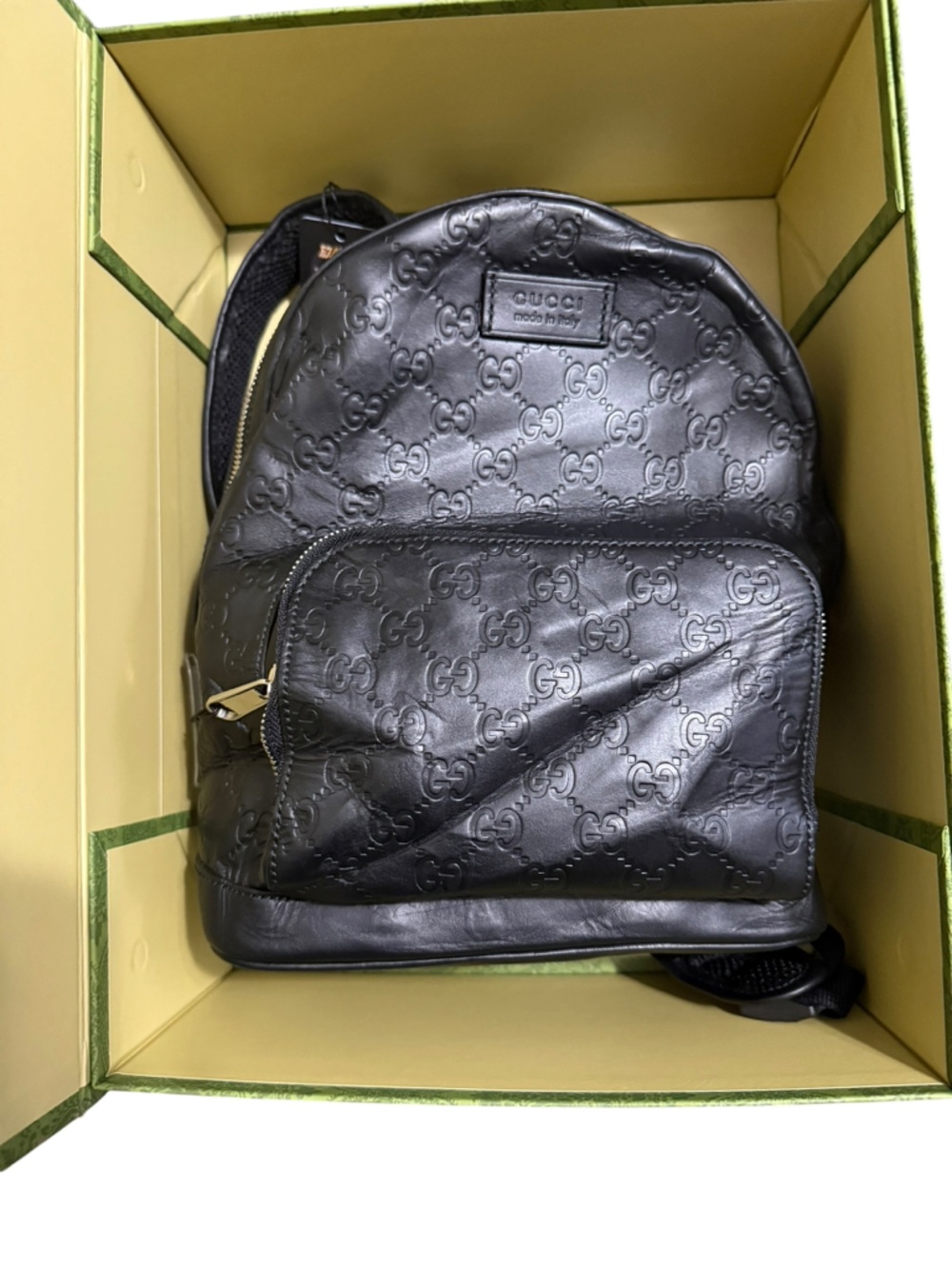 Excellent Condition Guccissima Black Leather Backpack w/ Gucci Dust Bag, Box COA - Picture 2 of 16